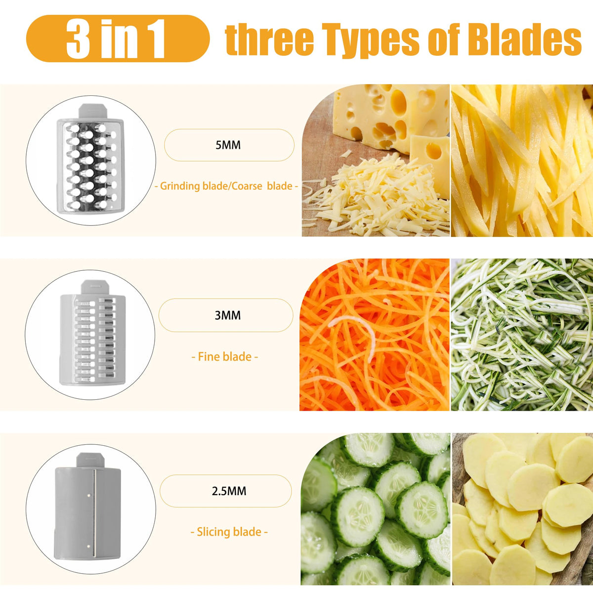 Cordless Electric Vegetable Slicer Chopper & Cheese Grater K248579