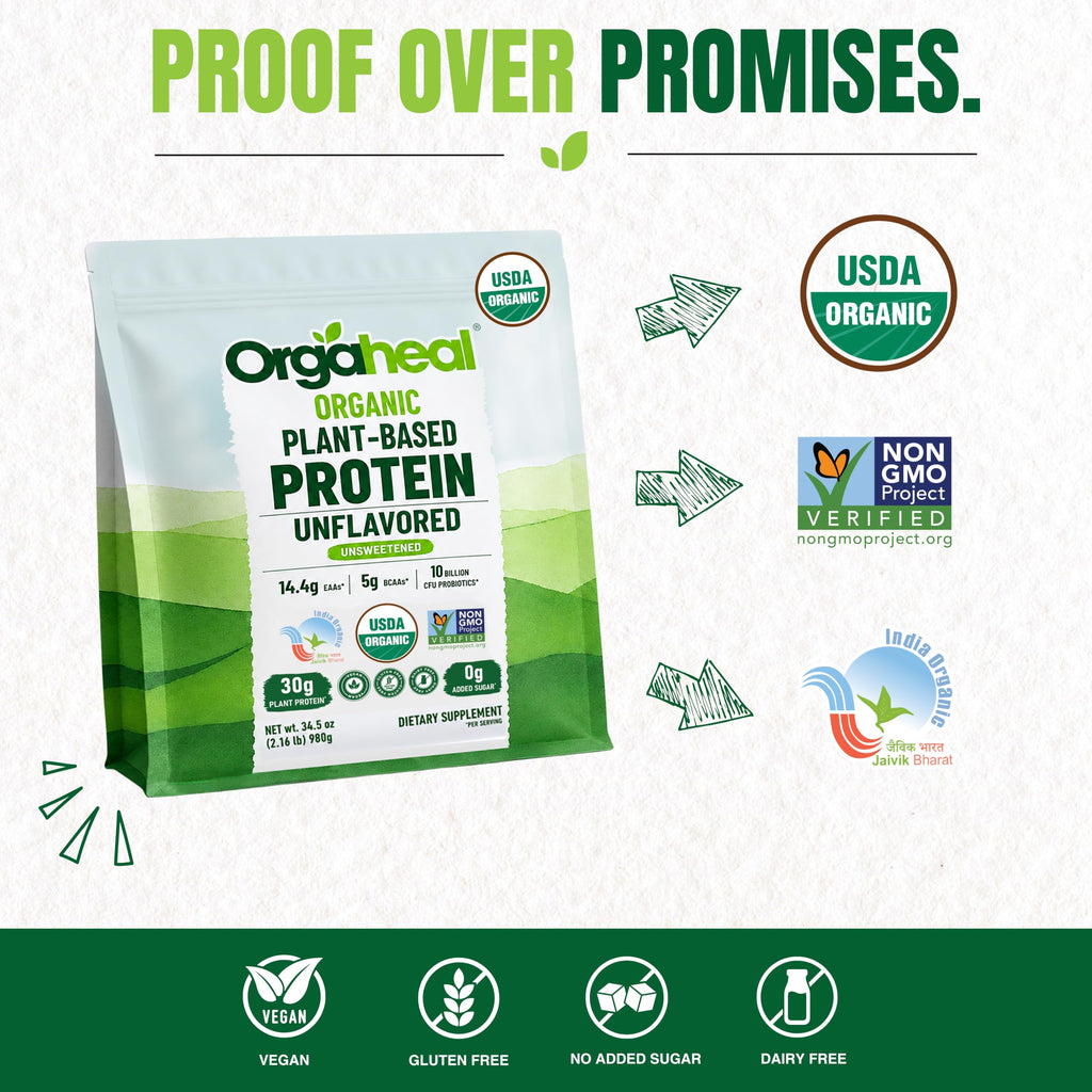 Unflavoured Vegan Protein Powder 34.5 Oz P399