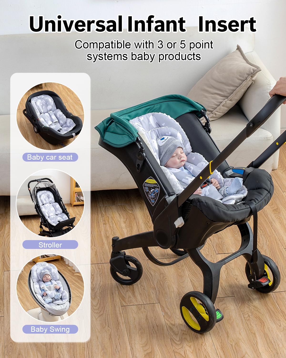 Infant Car Seat Insert with Headrest P33529