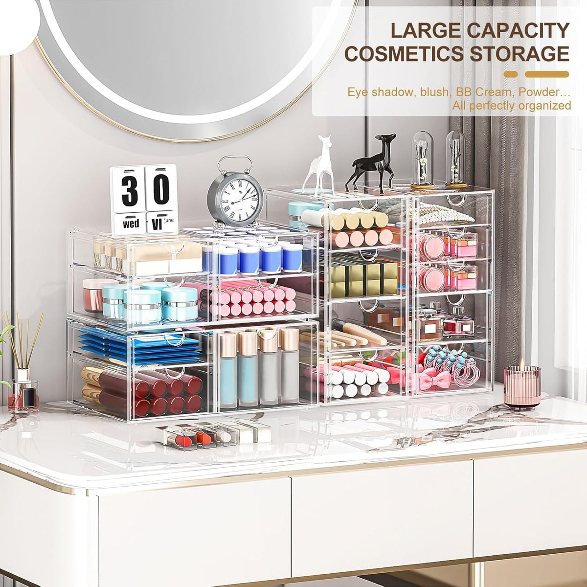 Acrylic 16-Drawer Storage & Makeup Organizer A8288