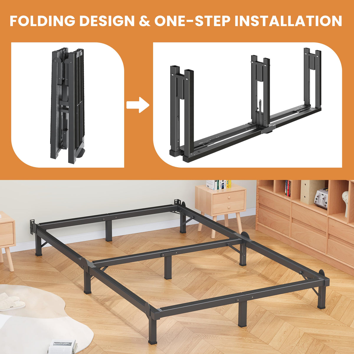 Queen 8 Inches Metal Bed Frame Z666655