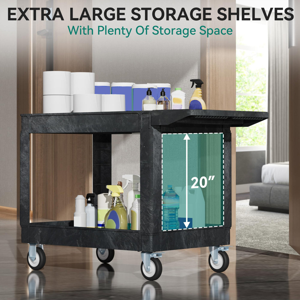 Utility Cart on Wheels 45 x 25 Inch M27250