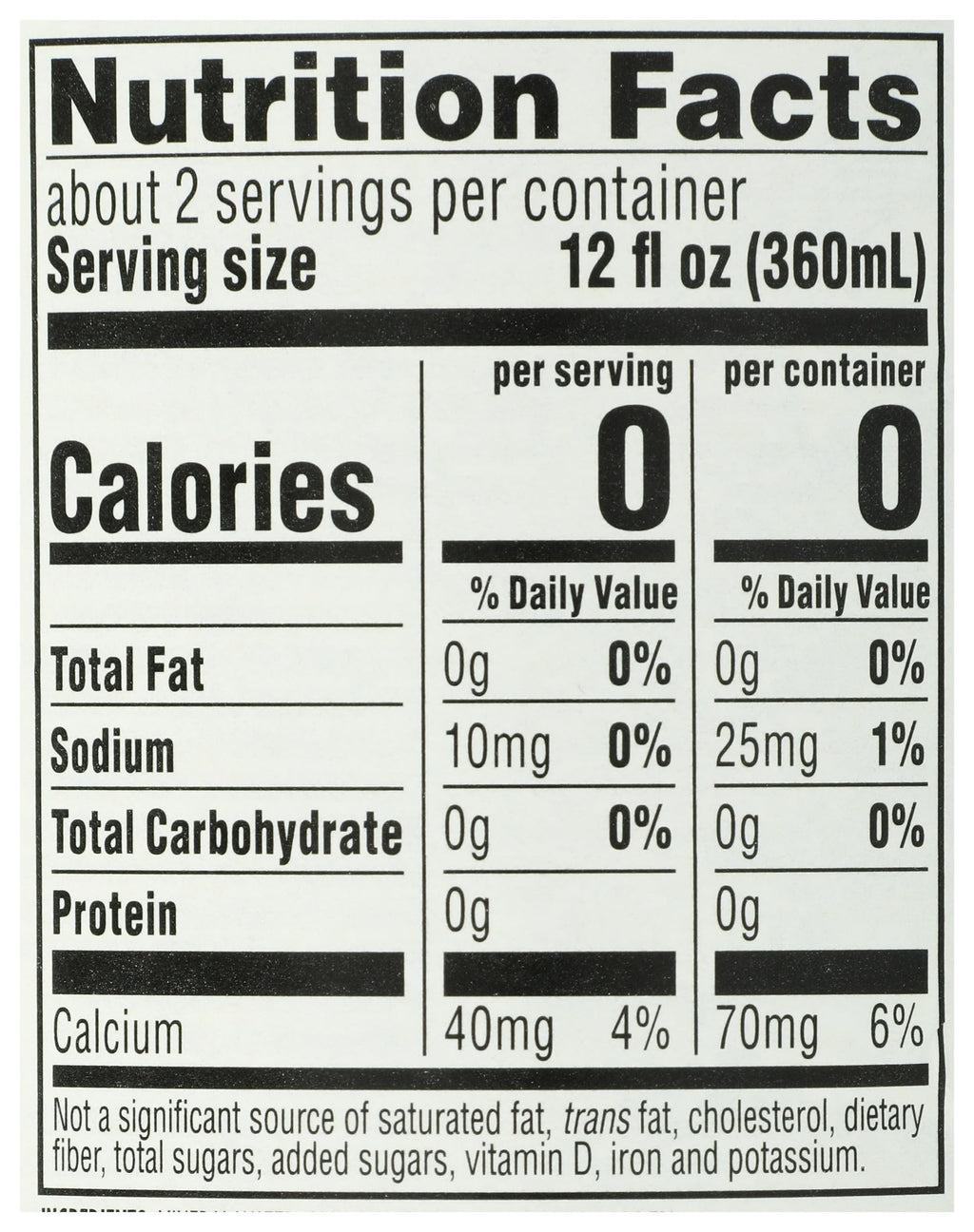 Unflavored Italian Sparkling Mineral Water M172