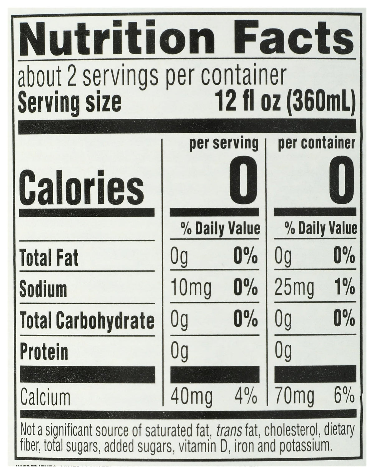 Unflavored Italian Sparkling Mineral Water M172