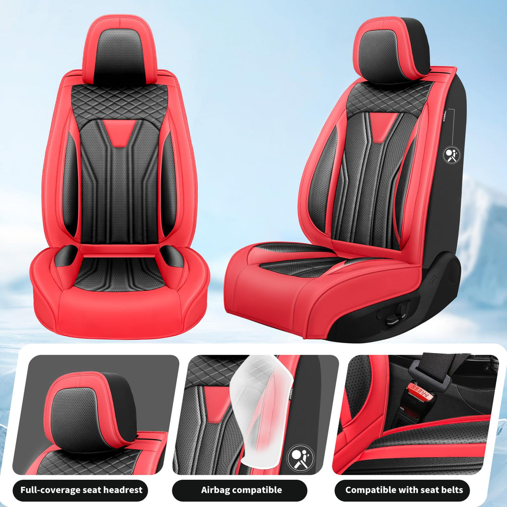 Red & Black Car Seat Covers Q244