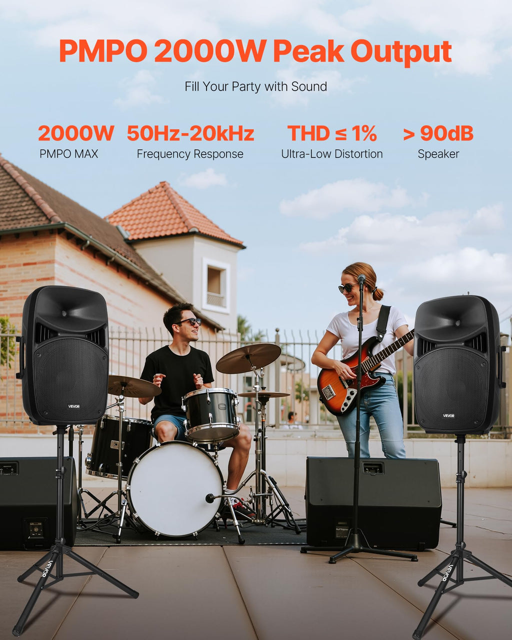 Portable PA System with Dual Speakers and Microphone Q228097