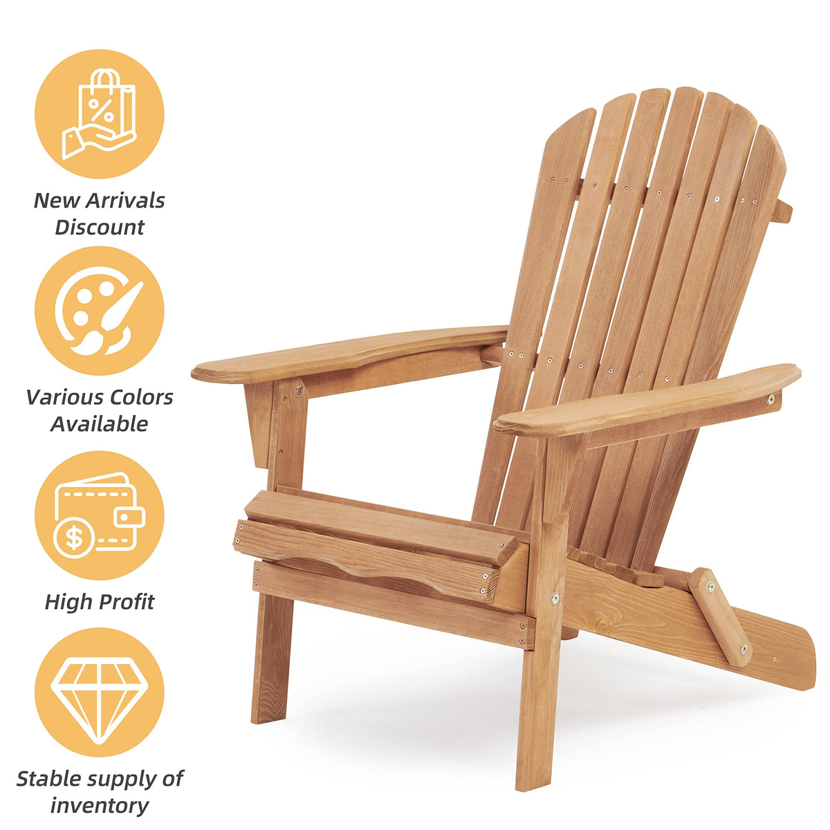 Cedar Folding Adirondack Chair Set of 2 J2496