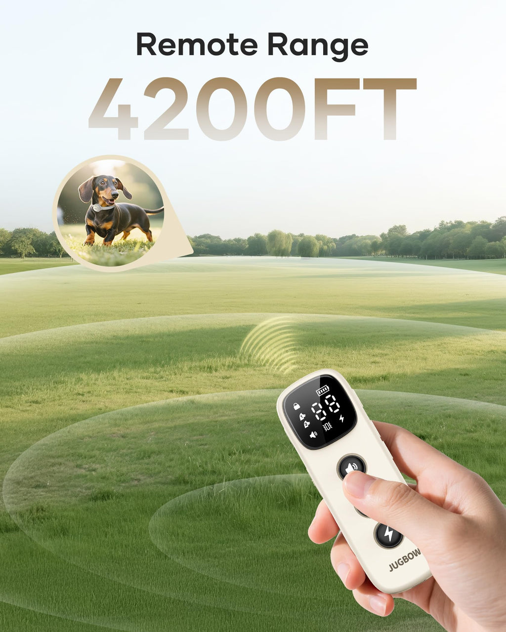 White 4200FT Range Dog Shock Collar I559674