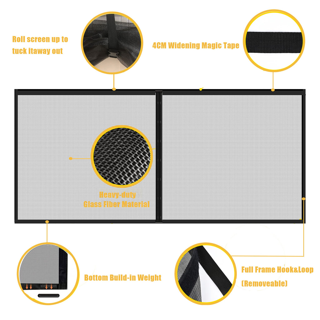 9x7FT Fiberglass Magnetic Garage Door Screen V3742