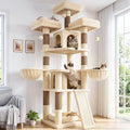 70 Inch Beige Cat Tower with Scratching Post F2123