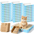 32 Pack Disposable Cat Litter Box with 6 Scoops O5586