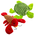 9 Inch Plush Pet Toy Corduroy Sea Creatures with Squeaker and Crinkle B844