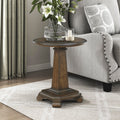 22" Round Wood End Table U957