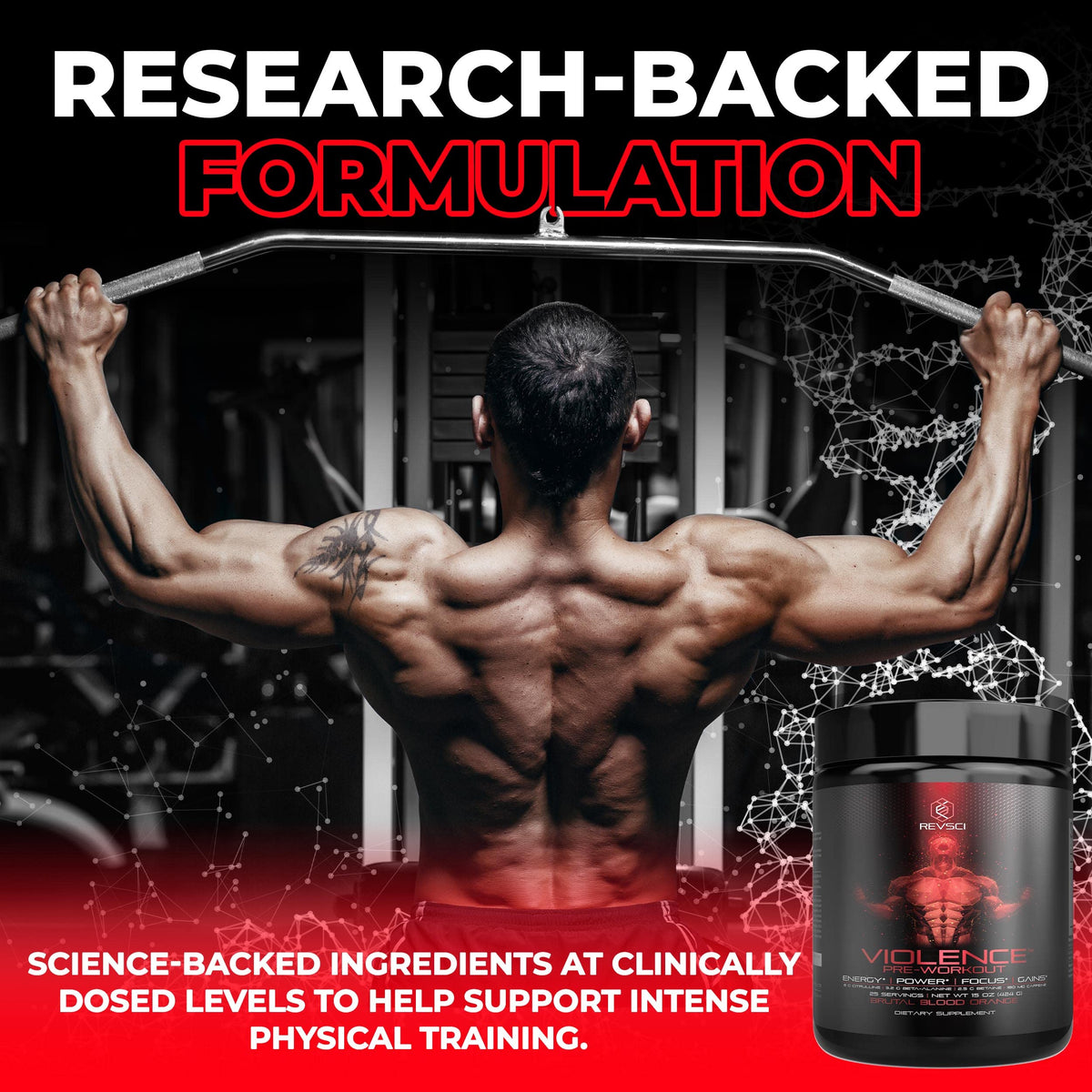 Pre Workout Powder 180 mg Caffeine L Theanine L Citrulline Malate Beta Alanine Alpha GPC 25 Servings Blood Orange L3287