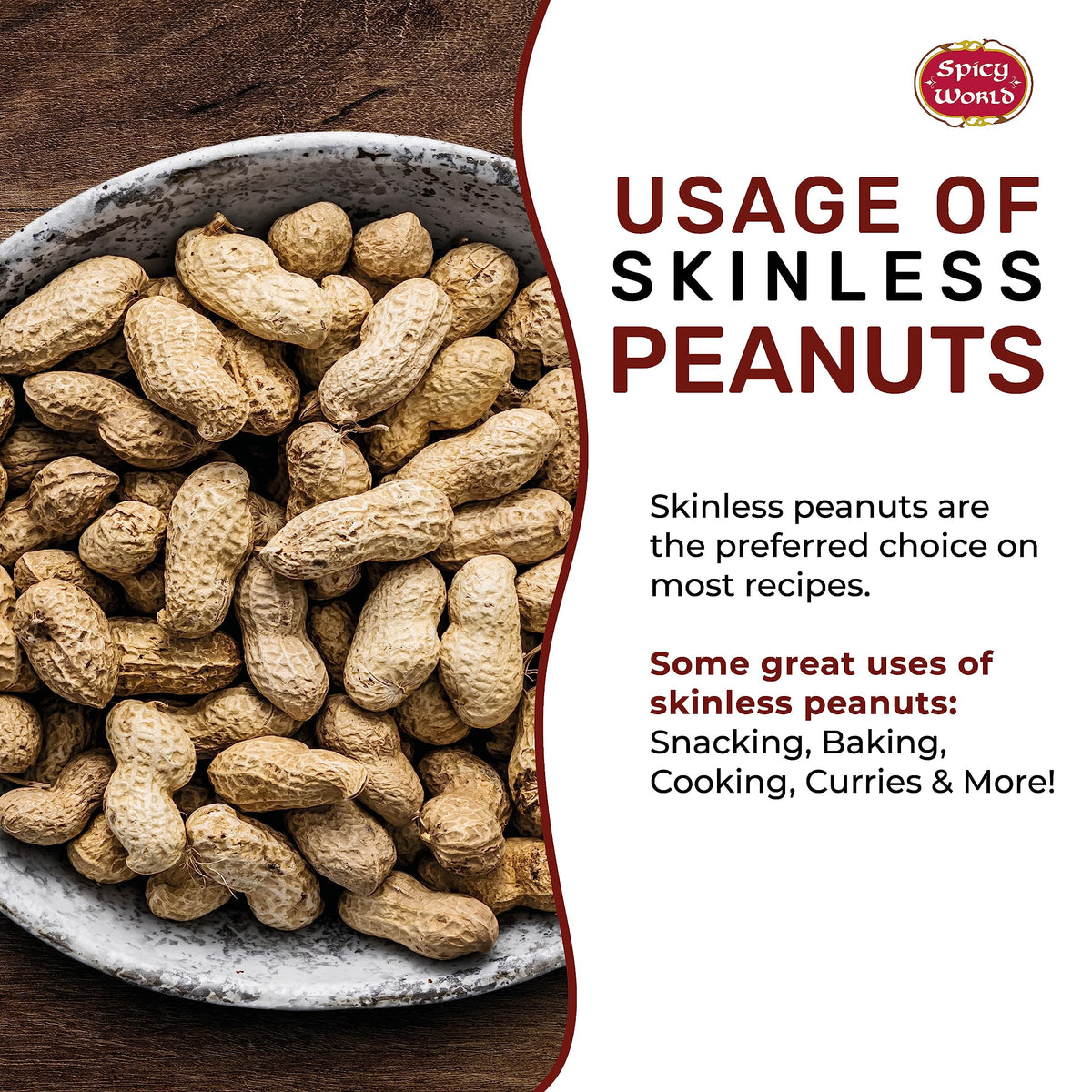 Blanched Raw Unsalted Skinless Peanuts 4 Pound E344888